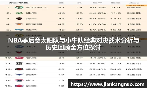 必一NBA季后赛太阳队与小牛队经典对决战术分析与历史回顾全方位探讨